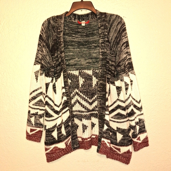 Unionbay Geo Fair Isle Mika Cardigan  Size Medium - Picture 1 of 5